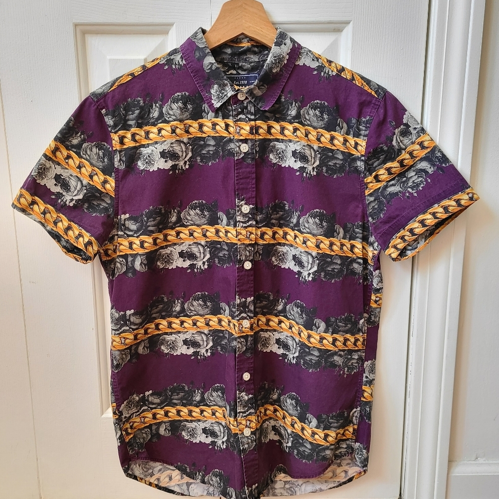 Topman floral and chain button down